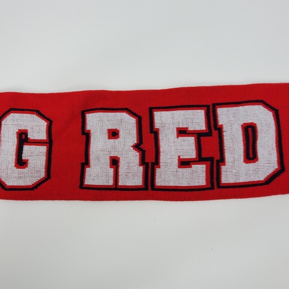 Cornell University Big Red Hockey Beanie Hat and Scarf Set Red White Black Knit - Picture 8 of 16